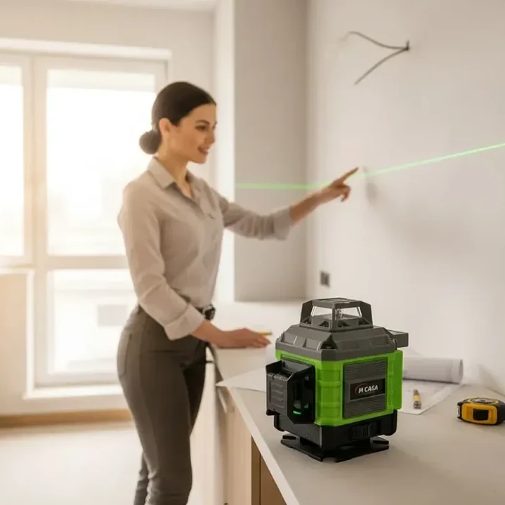 Nivel Laser 16 Líneas Auto-nivelador Luz Verde Remoto Mcasa 5
