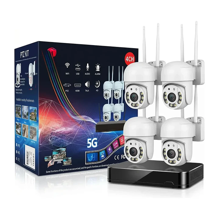 Kit de Cámara De Seguridad Para El Hogar Wifi 5g Audio 4k Mcasa 1