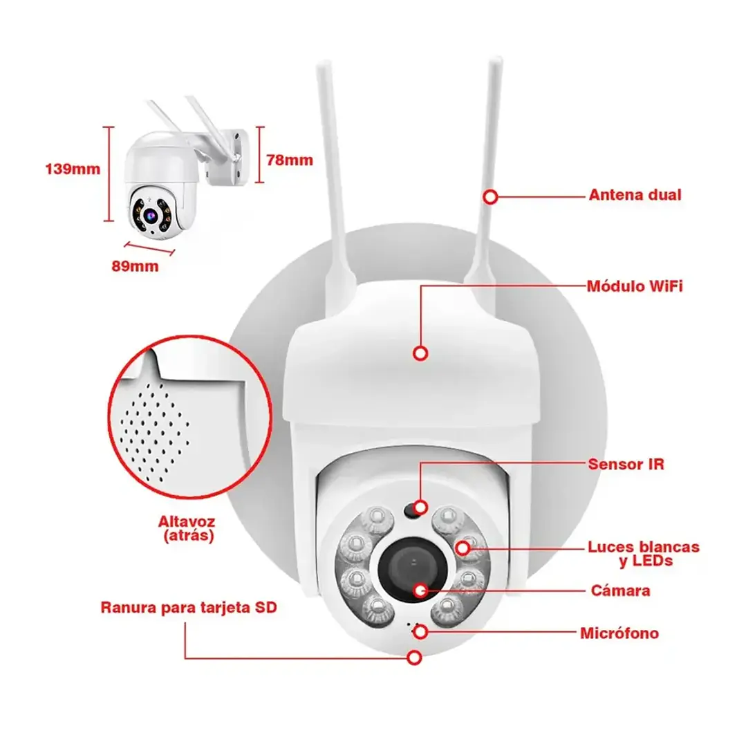Kit de Cámara De Seguridad Para El Hogar Wifi 5g Audio 4k Mcasa 2