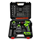 Kit Taladro Destornillador Inalámbrico Brushless 13mm mCasa + 25 Puntas - Miniatura 2