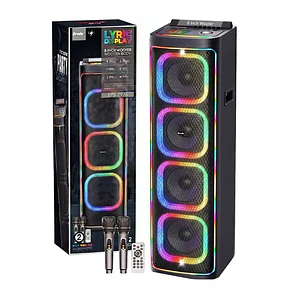 Parlante Bluetooth Brodu 8x4 Rgb 2 Micrófonos Inalámbricos