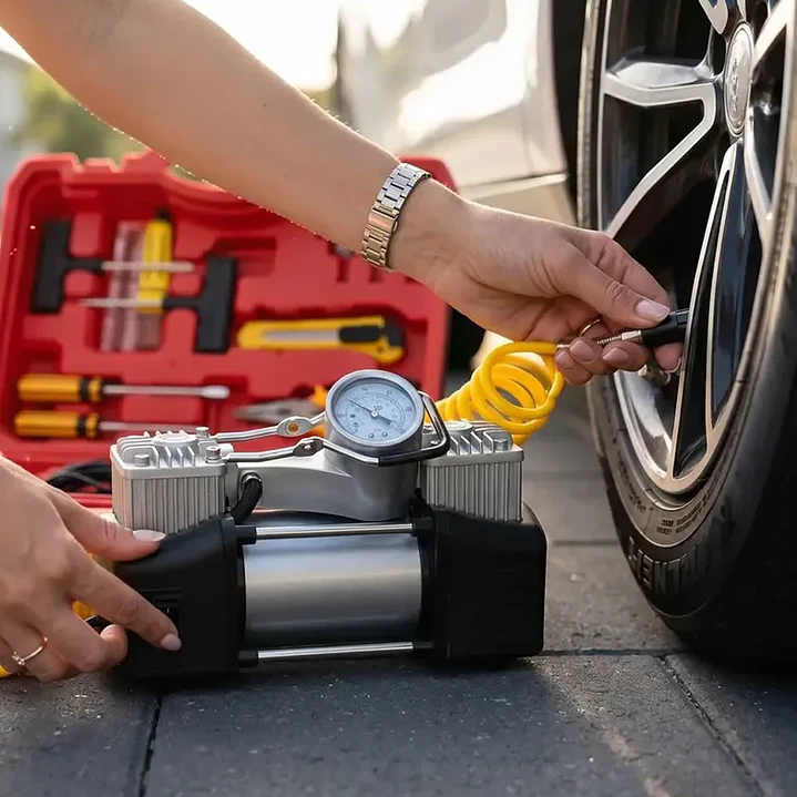 Compresor de Aire 12V Portátil M Casa de 150 PSI para Neumáticos y Pinchazos 3