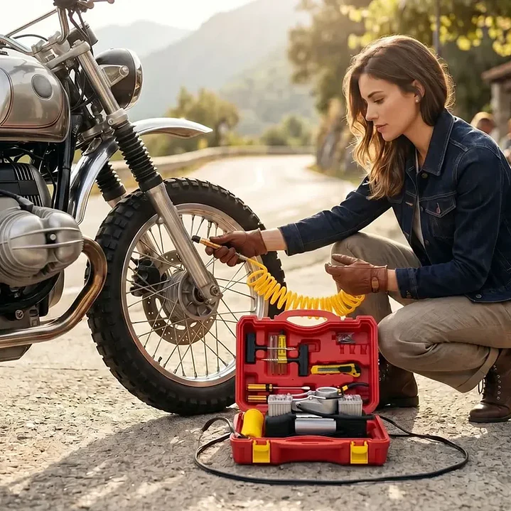 Compresor de Aire 12V Portátil M Casa de 150 PSI para Neumáticos y Pinchazos 7