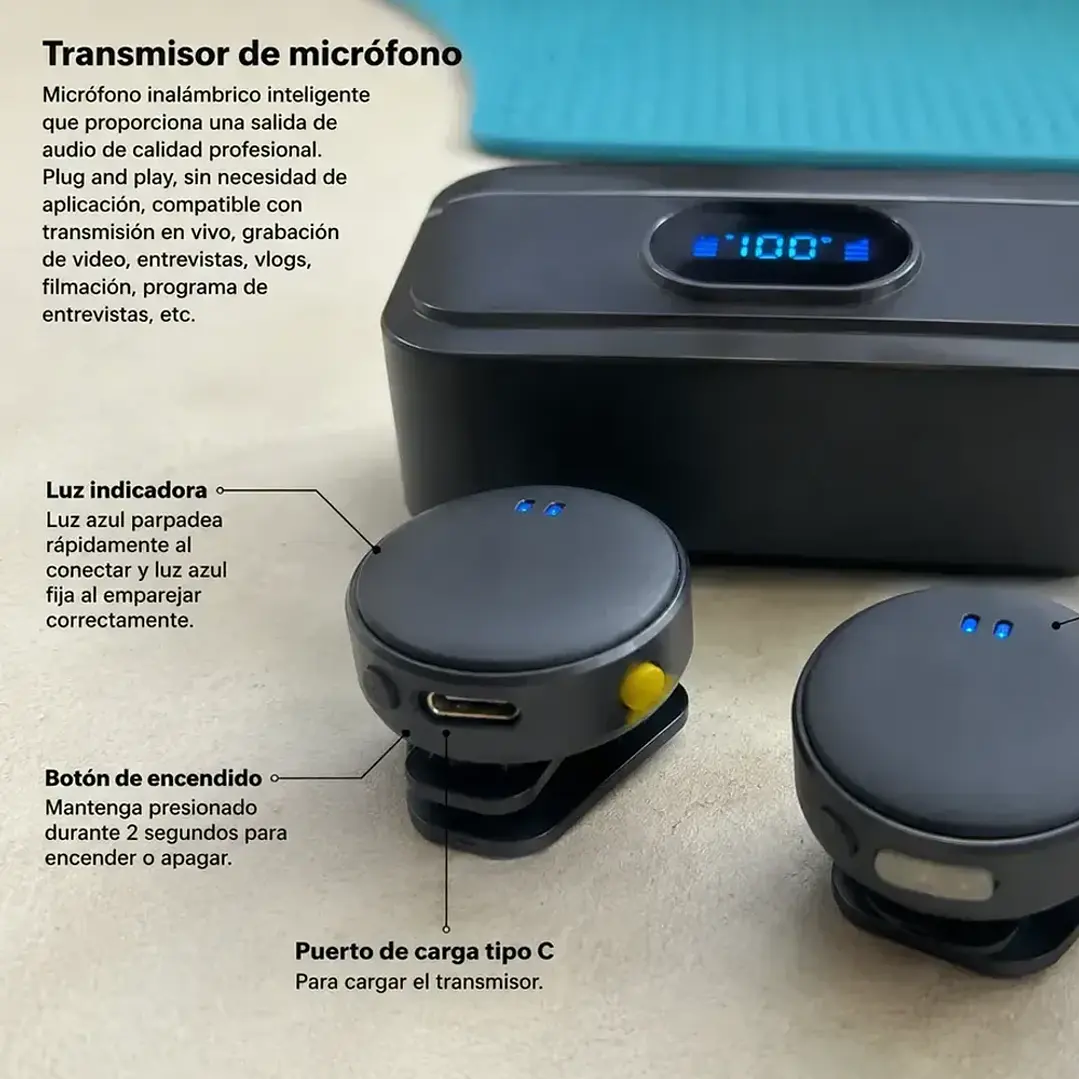 Microfono Inalambrico Videos Levalier Solapa Tipo C 40hrs 3