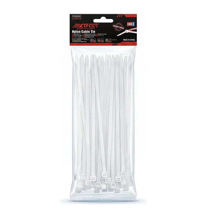 Amarra Plástica Afixs 3.6x350mm Bolsa 100 Und Blanca Mcasa 1