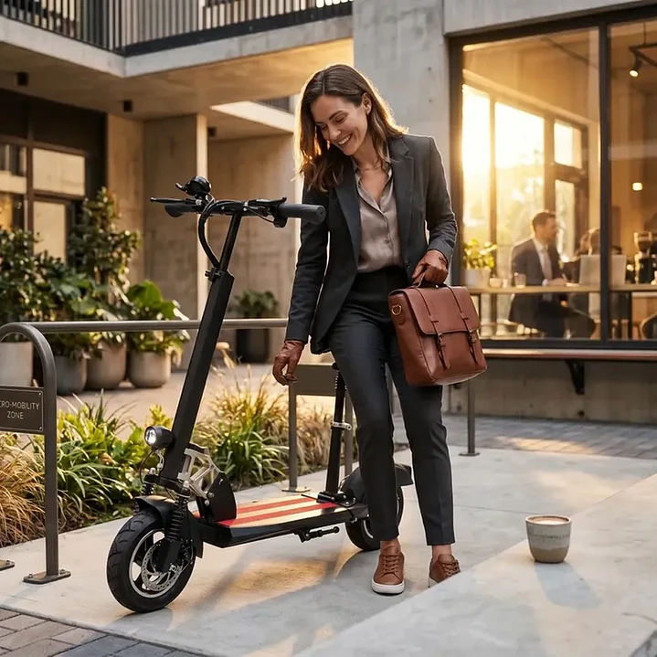 Scooter Eléctrico Plegable Con Asiento Para Adultos Vel/40km 7