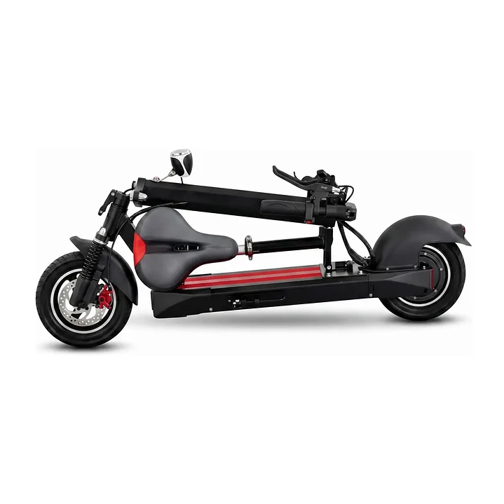 Scooter Eléctrico Plegable Con Asiento Para Adultos Vel/40km 2