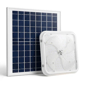 Lampara Plafon Cuadrado De Techo Solar 400w Luz Blanco Frio