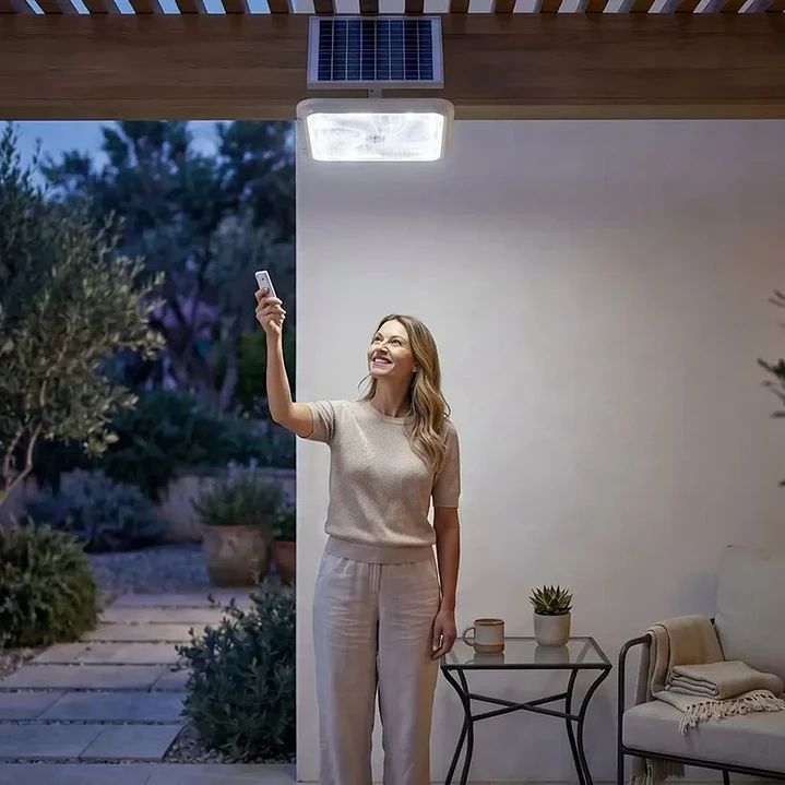 Lampara Plafon Cuadrado De Techo Solar 400w Luz Blanco Frio 3