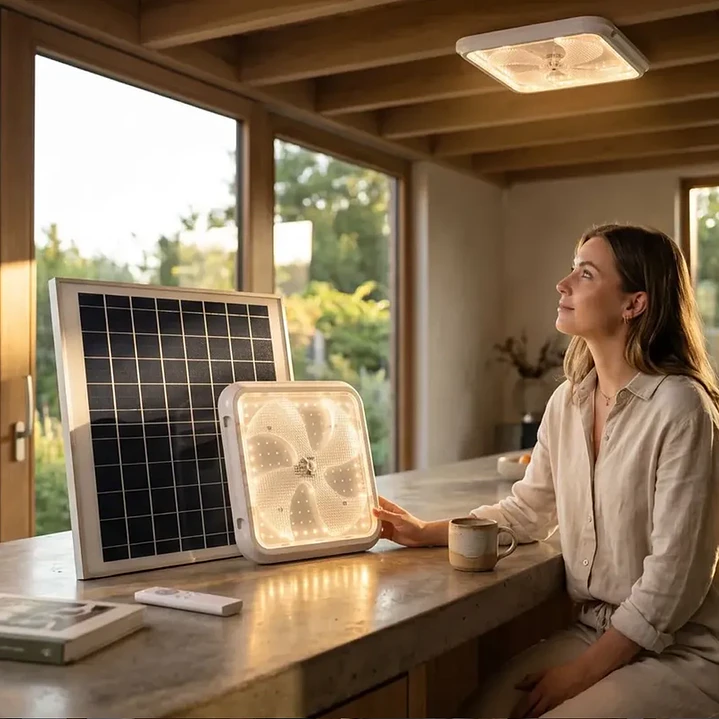 Lampara Plafon Cuadrado De Techo Solar 400w Luz Blanco Frio 5