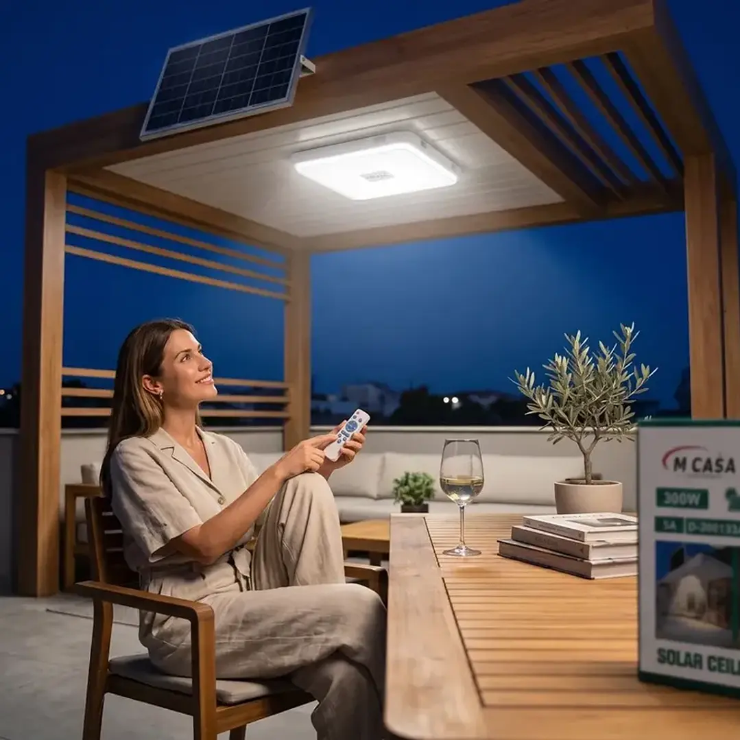 Lampara Plafon Cuadrado De Techo Solar 500w Luz Blanco Frio 6
