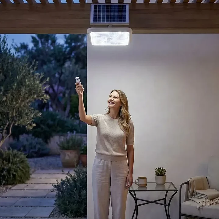 Lámpara Plafón Solar LED 300W Techo Blanco Frío - MCasa 3