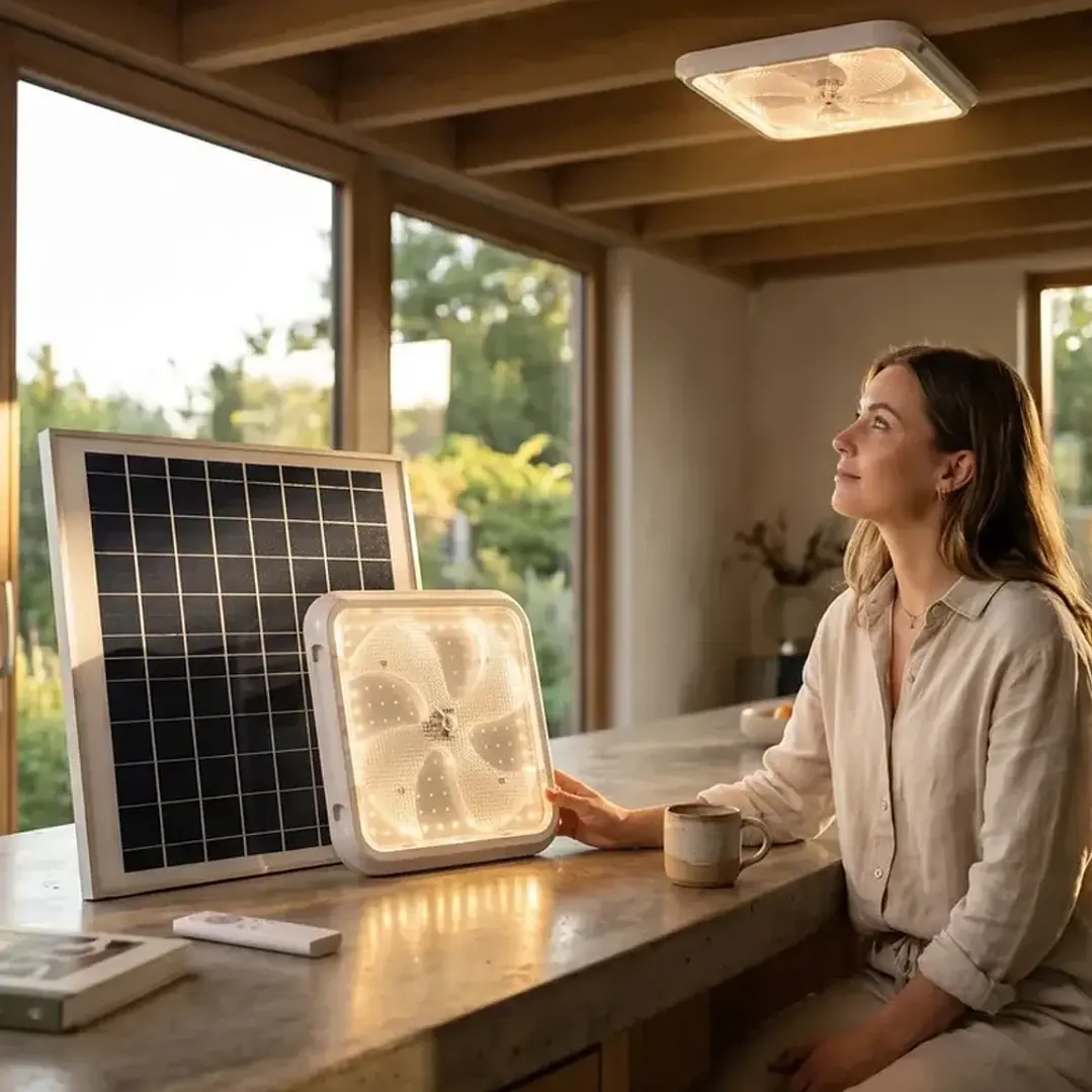 Lámpara Plafón Solar LED 300W Techo Blanco Frío - MCasa 4