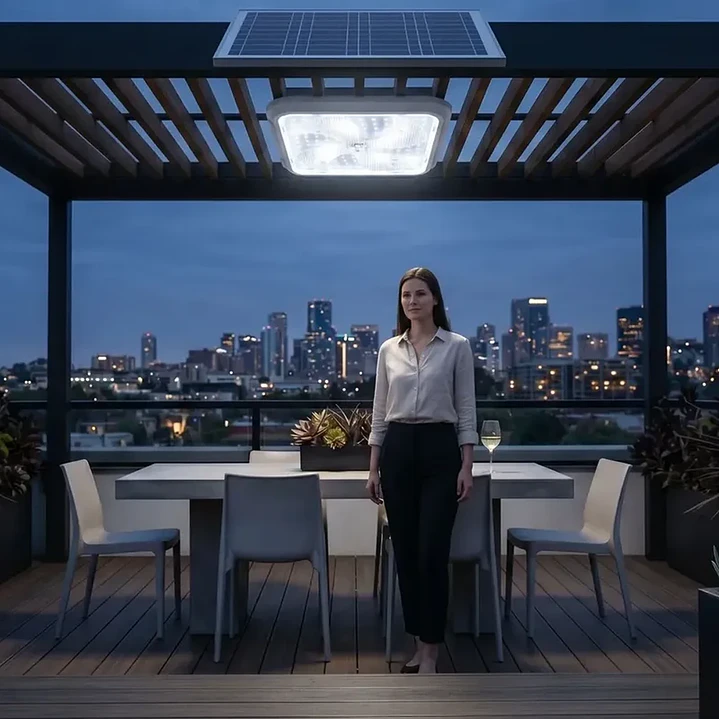 Lámpara Plafón Solar LED 300W Techo Blanco Frío - MCasa 5