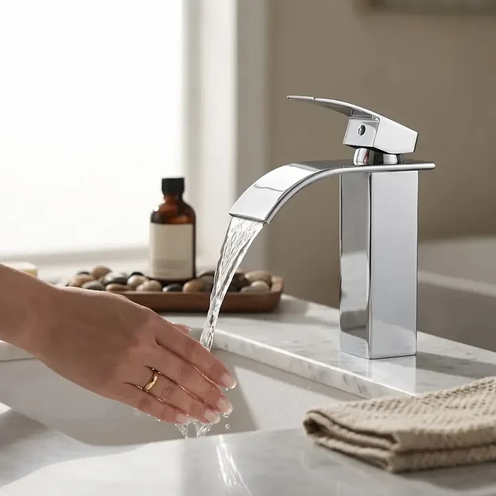 Monomando Lavamanos Cascada Cromado M Casa Akua 127 5