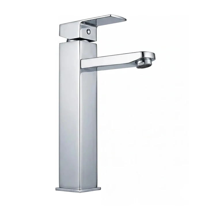 Llave Monomando Lavamanos Cromado Alto Hogar Mcasa-akua 1