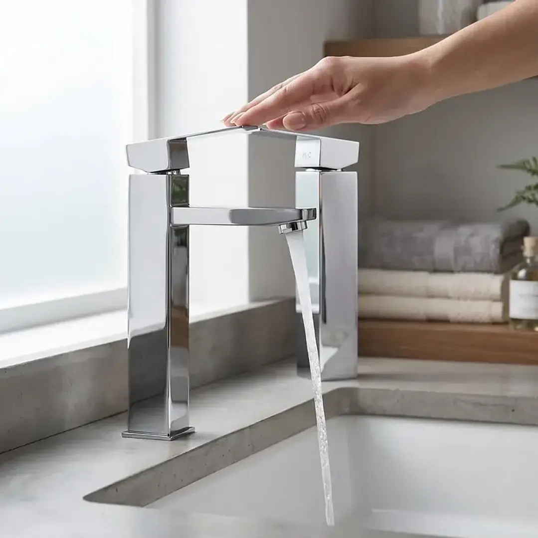 Llave Monomando Lavamanos Cromado Alto Hogar Mcasa-akua 3