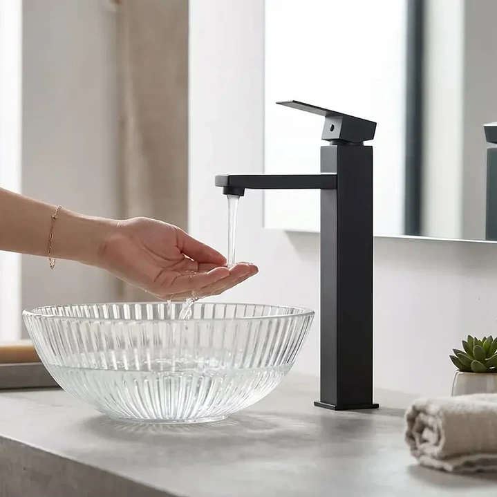 Llave Monomando Lavamanos Grifo Alto Baño Hogar Mcasa-akua 3