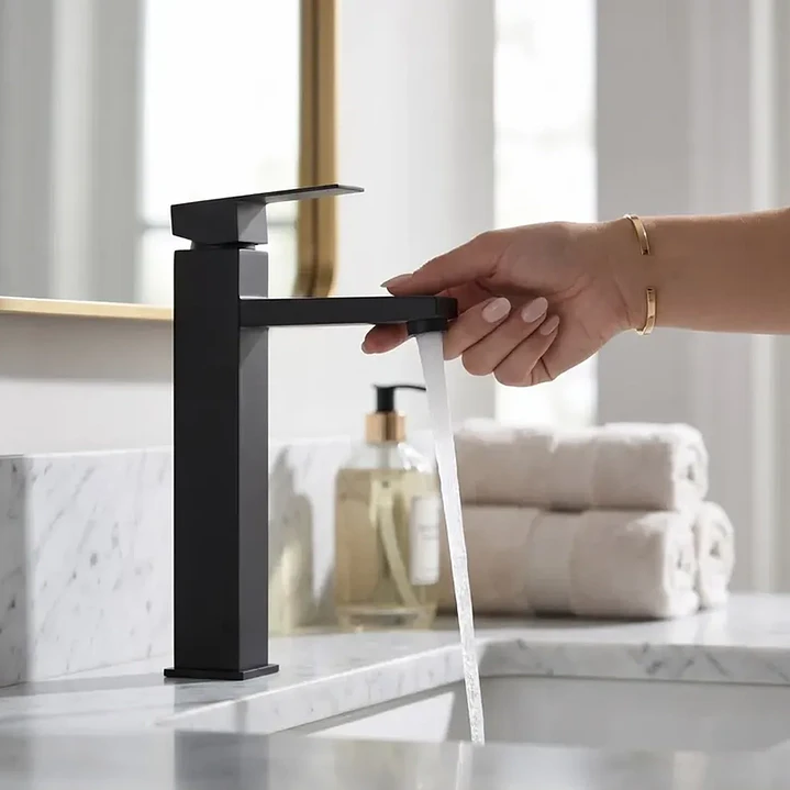 Llave Monomando Lavamanos Grifo Alto Baño Hogar Mcasa-akua 4
