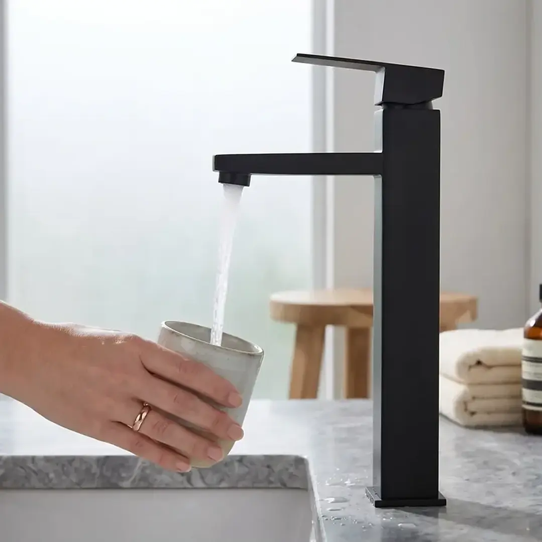 Llave Monomando Lavamanos Grifo Alto Baño Hogar Mcasa-akua 6