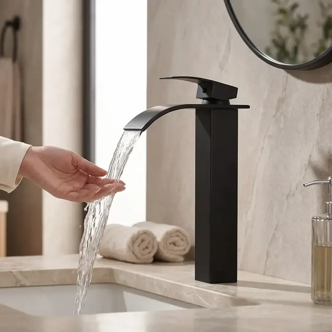Llave Monomando Lavamanos Grifo Alto Baño Hogar Mcasa Akua 4