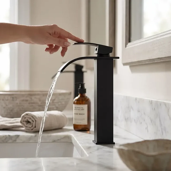 Llave Monomando Lavamanos Grifo Alto Baño Hogar Mcasa Akua 5
