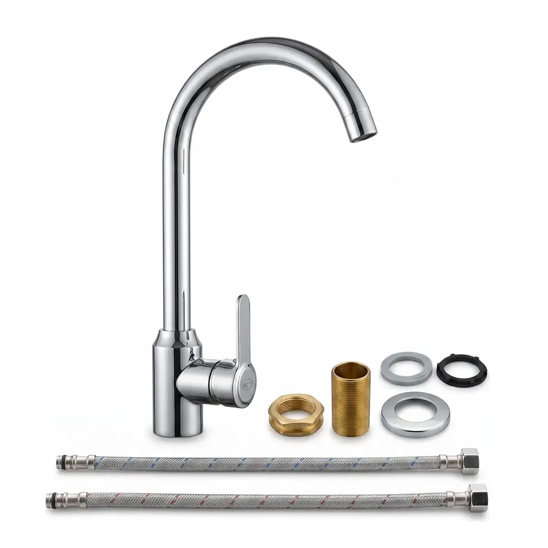 Llave Lavaplatos Monomando Cromada Giratoria 360° Mcasa Akua 3