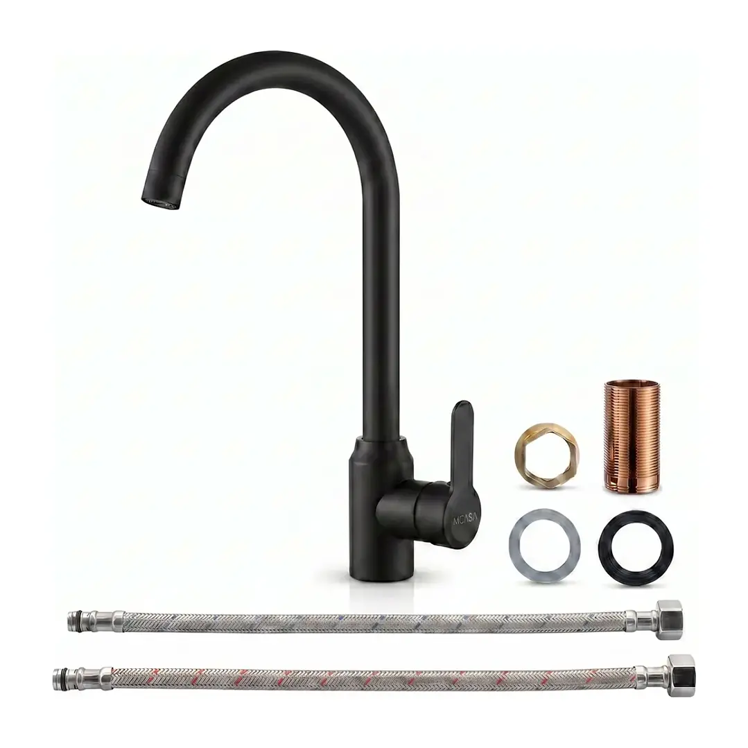Llave Lavaplatos Monomando Mcasa Akua en color negro 2
