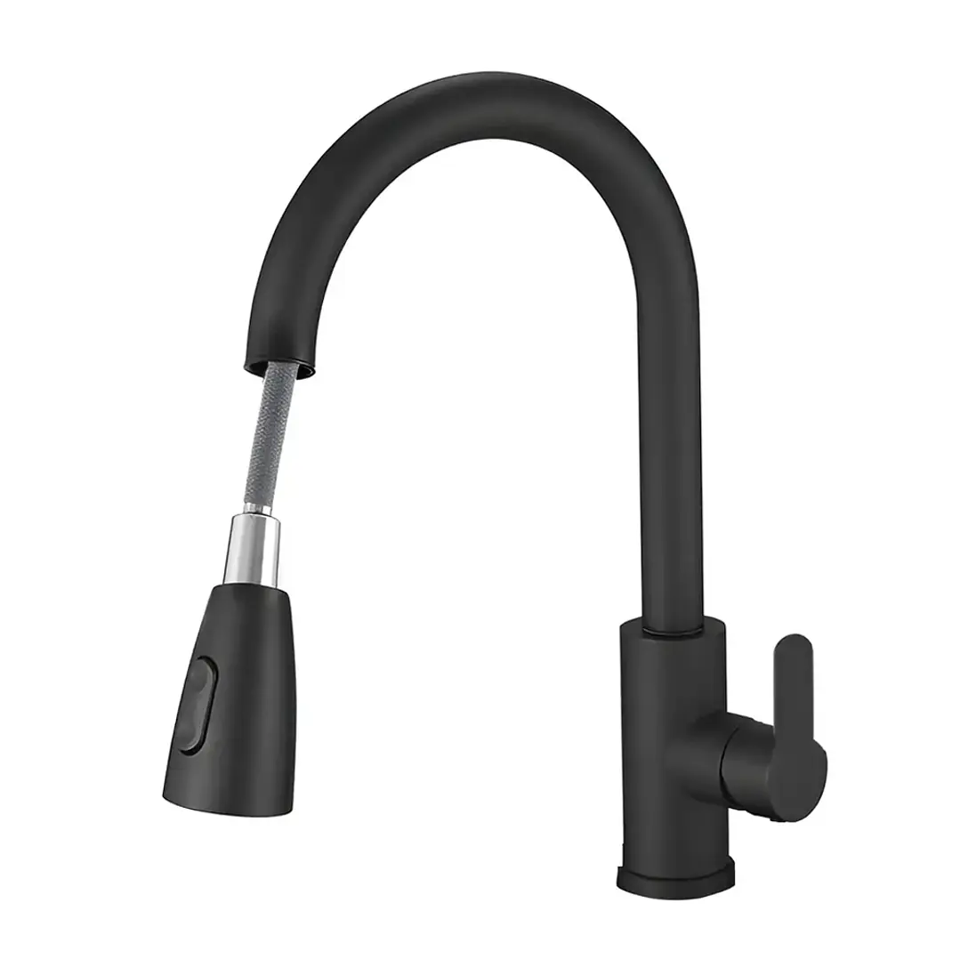 Llave Monomando Lavaplatos Extraíble Negra 360° Mcasa Akua 1