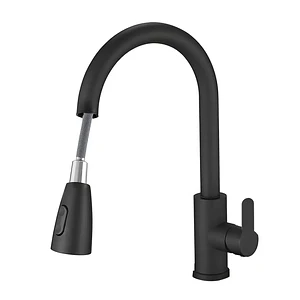 Llave Monomando Lavaplatos Extraíble Negra 360° Mcasa Akua