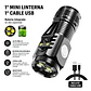 Linterna Táctica MCasa Mini LED 5000lm Recargable USB-C con Imán - Miniatura 2
