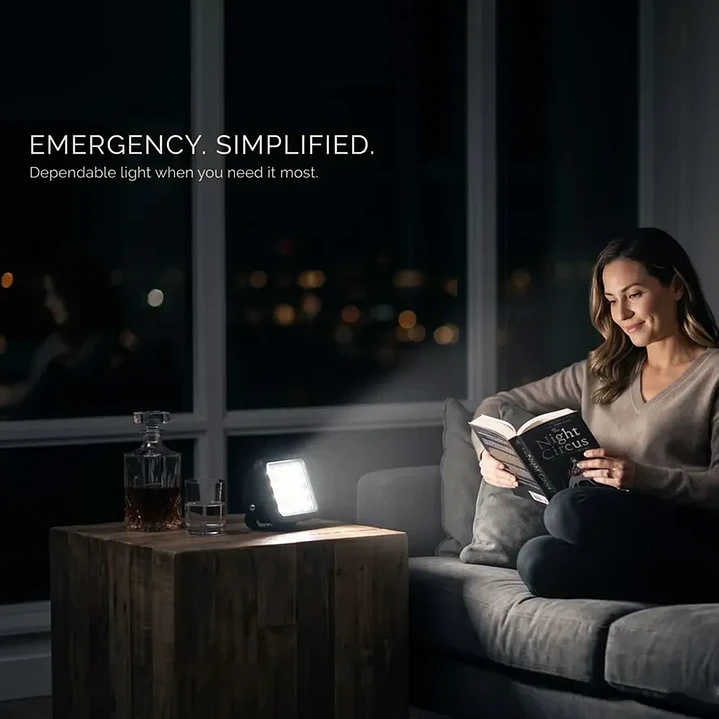 Foco Solar de Emergencia MCasa 50W Recargable 10000lm con Luz de Alerta 4