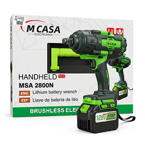 Llave de Impacto Inalámbrica Mcasa MSA-2800N 2800Nm 2 Baterías