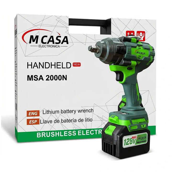 Mcasa Taladro Atornillador de Impacto Inalámbrico MSA-2000N con 2 Baterías y Maleta 2