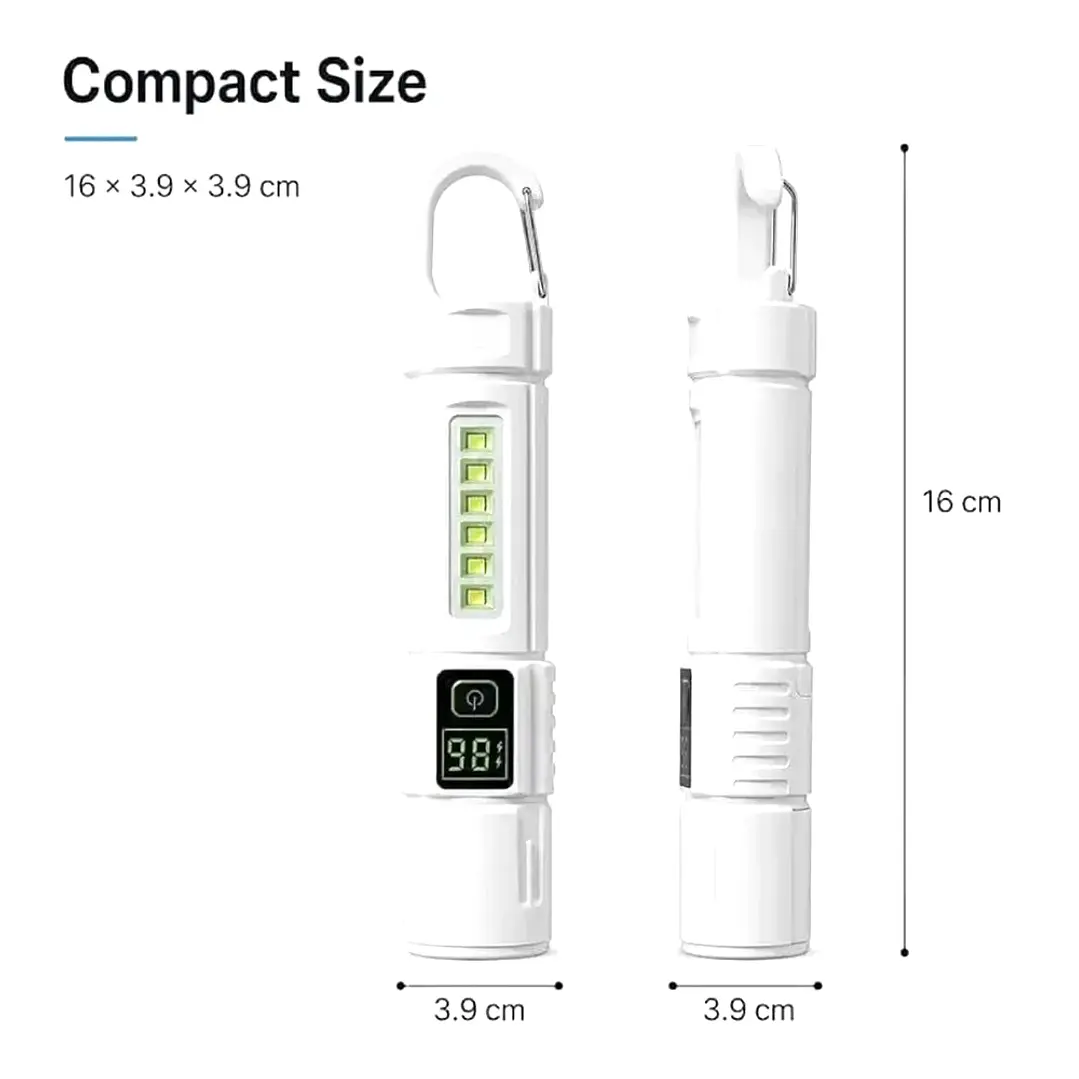Linterna Táctica LED Recargable 5000Lm Zoom MCASA 10