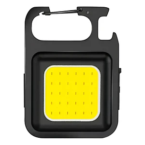Linterna Llavero LED COB Recargable USB Mosquetón MCASA