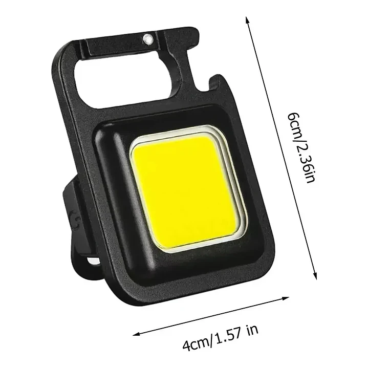 Linterna Llavero LED COB Recargable USB Mosquetón MCASA 2