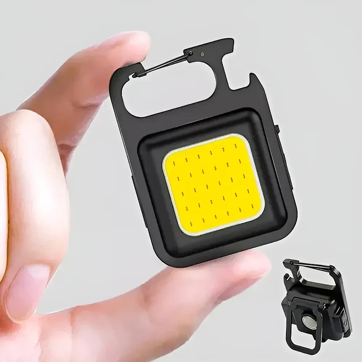 Linterna Llavero LED COB Recargable USB Mosquetón MCASA 3