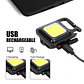 Linterna Llavero LED COB Recargable USB Mosquetón MCASA - Miniatura 4