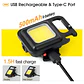 Linterna Llavero LED COB Recargable USB Mosquetón MCASA - Miniatura 8