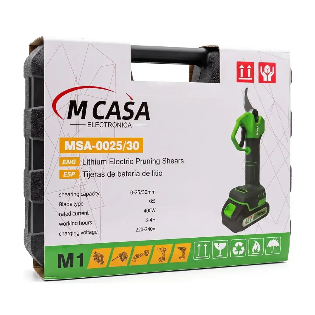 Tijera Para Podar Inalámbrica Mcasa Con Accesorios 3