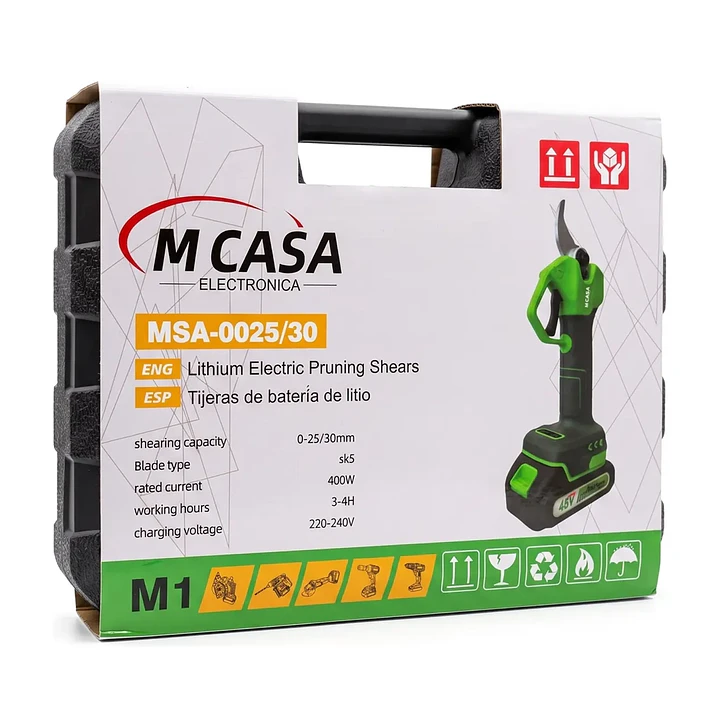 Tijera Para Podar Inalámbrica Mcasa Con Accesorios 3
