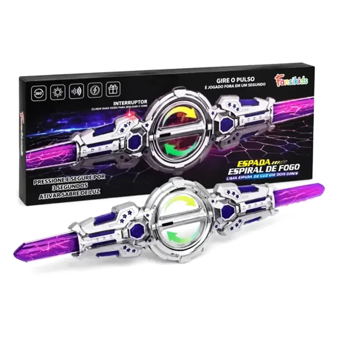 Espada Doble Retráctil con Luces y Sonido Cosplay Mcasa 1