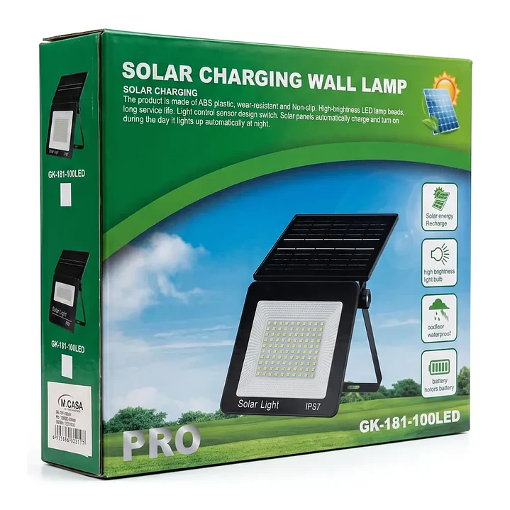 Foco Proyector Solar Exterior 100W IP67 Luz Blanca PRO – Mcasa 7