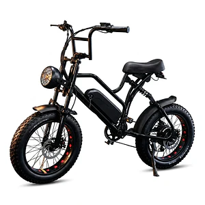 Bicicleta Eléctrica Fat Bike F1 800W 48V 13Ah Negra