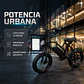 Bicicleta Eléctrica Fat Bike F1 800W 48V 13Ah Negra - Miniatura 2