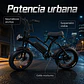 Bicicleta Eléctrica Fat Bike F1 800W 48V 13Ah Negra - Miniatura 3