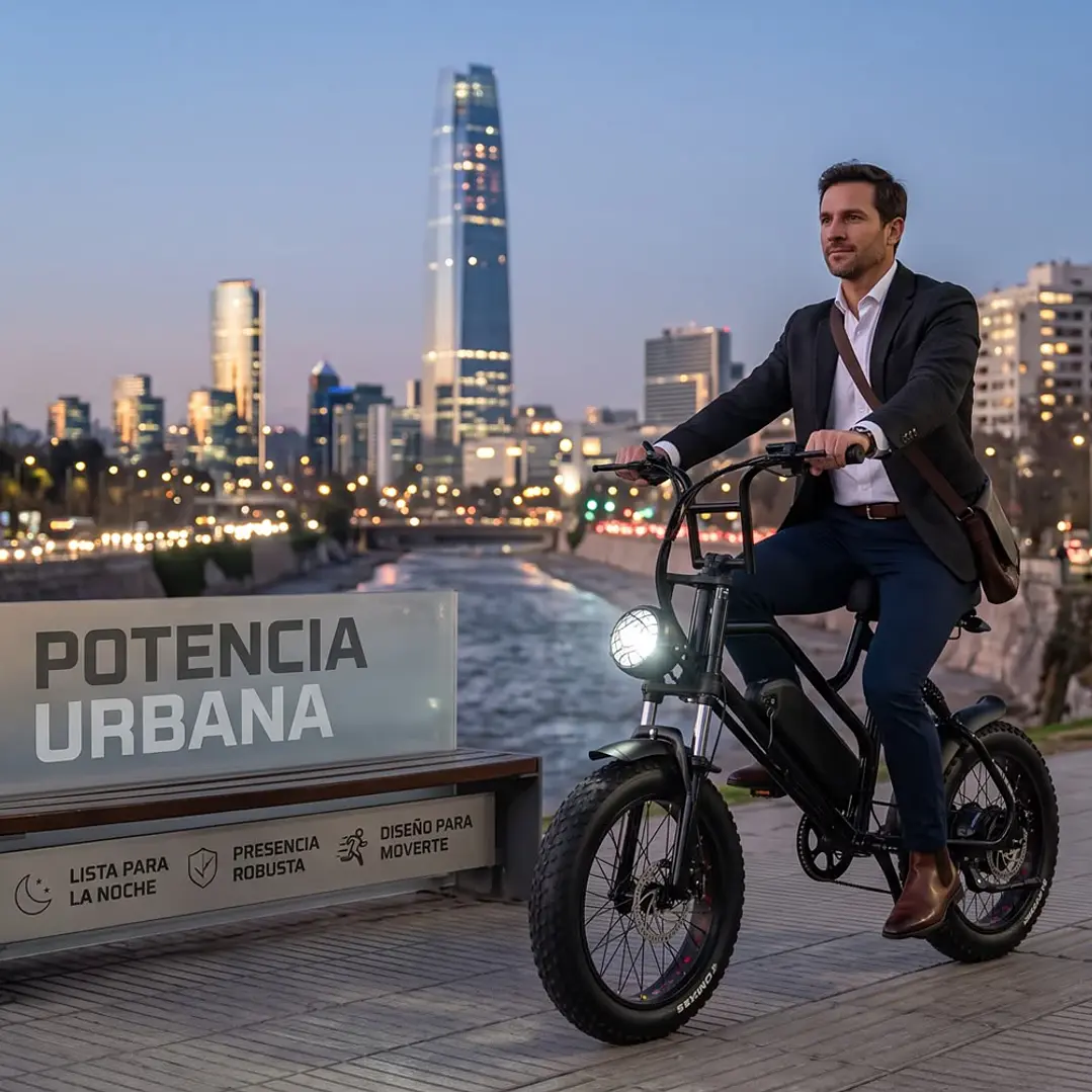 Bicicleta Eléctrica Fat Bike F1 800W 48V 13Ah Negra 6