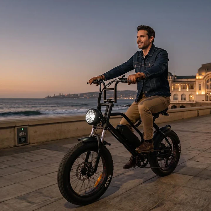 Bicicleta Eléctrica Fat Bike F1 800W 48V 13Ah Negra 7