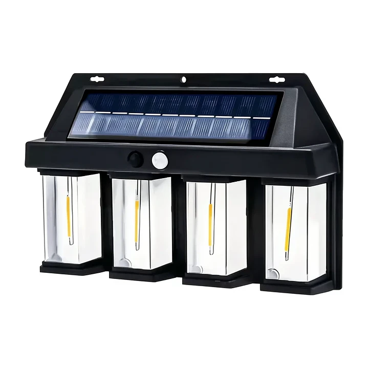 Foco Apliqué Solar 4 Lámparas Con Sensor De Movimiento Mcasa 1